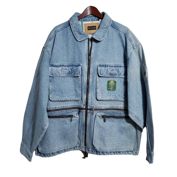 Vintage Marc Buchanan Pelle Pelle Denim Bomberjacke.