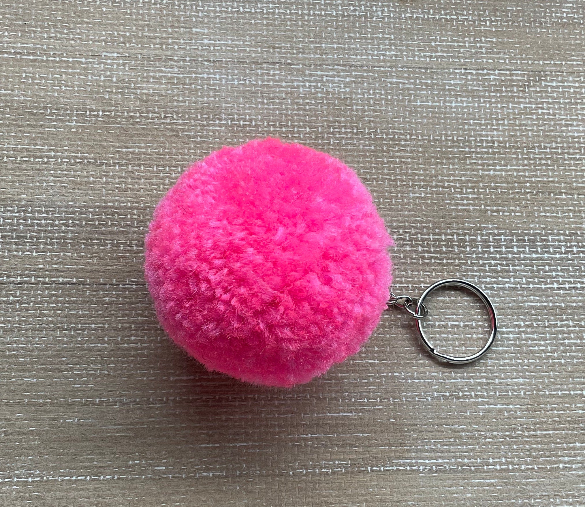 Pom Pom Keychain Etsy
