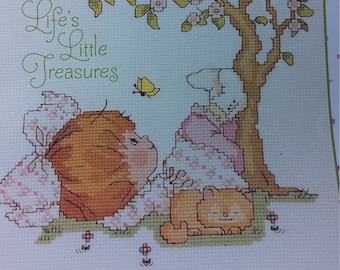 Little Girl Designs Angelove Vintage Cross Stitch Life/'s Little Treasures Book 18 Designs by Gloria /& Pat Inspirational Sayings