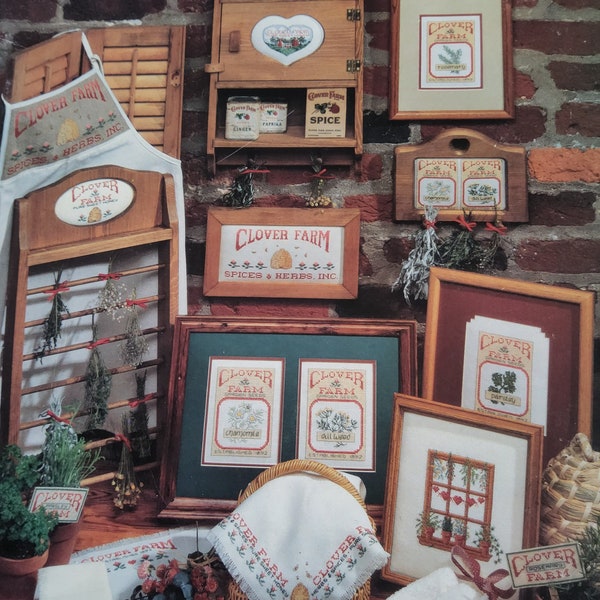 Sue Hillis Clover Farm Vintage Product Lables Cross Stitch Book OOP New