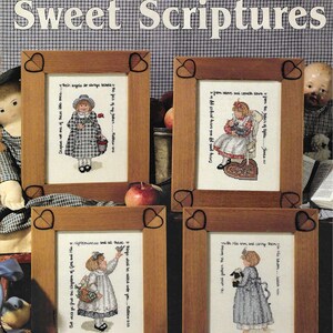 Leisure Arts Sweet Scriptures autorstwa Sandi Gore Evans Cross Stitch Ulotka 2291 OOP
