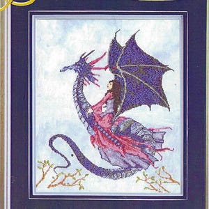 Enchanting Lair Above The Trees Dragon Cross Stitch Pattern  by Laura Dickson