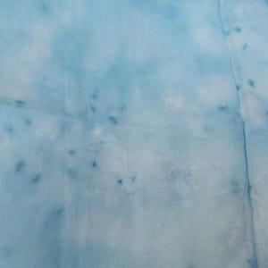 16 count Teal and White Hand Dyed Aida Fabric Cross Stitch Fabric 17 x 28 #TW-2