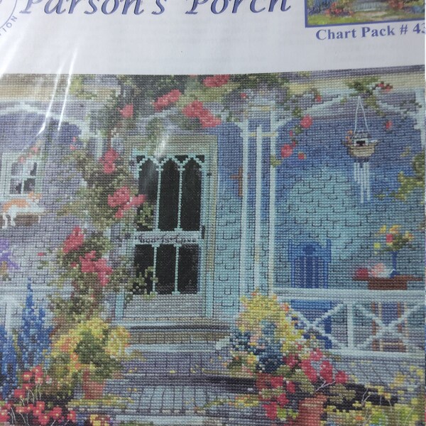 Pegasus Marty Bell's Parson's Porch by Mildred Hinnant Hedgepath Cross Stitch New!