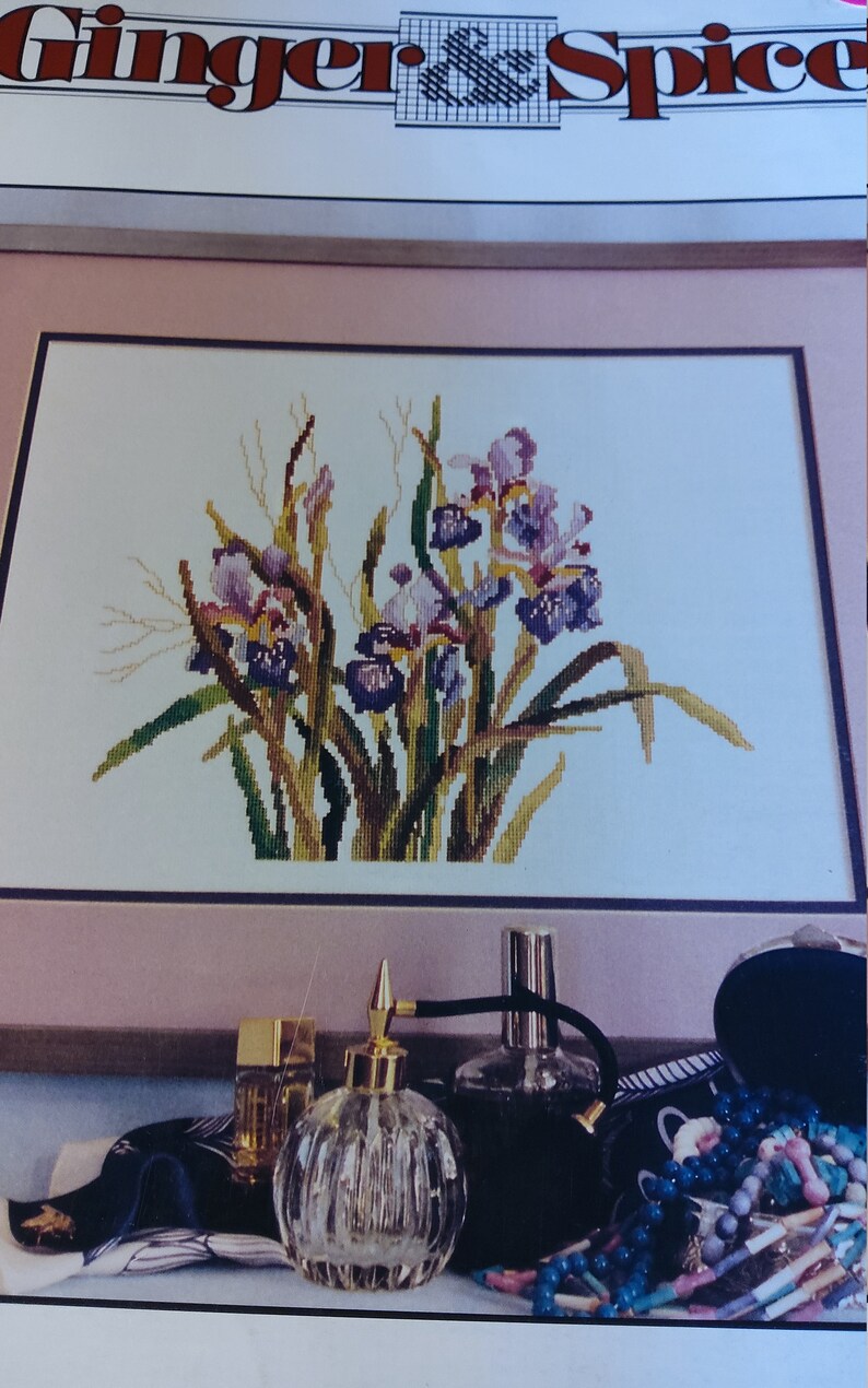 Ginger & Spice Dutch Iris Cross Stitch Pattern by Ginger Gouger OOP NEW Etsy