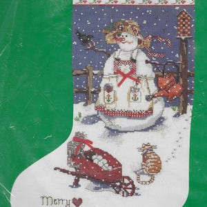 Candamar Designs Snowlady Christmas Stocking Cross Stitch Kit by Sandi Gore Evans