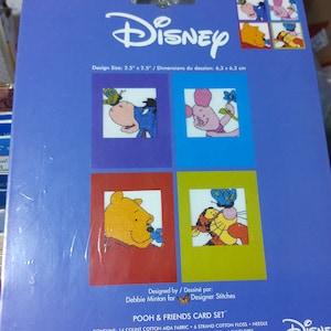 Kit punto croce per il set di biglietti Disney Pooh e i suoi amici di Janlynn