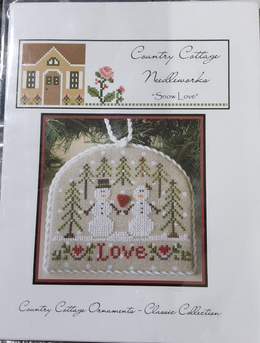 Country Cottage Needleworks Snow Love Christmas Ornament Cross - Etsy