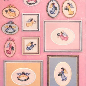 Progettare donne angeli in pastello n. 29 ornamenti natalizi schema punto croce OOP