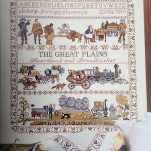 Great Plains Sampler Cross Stitch Pattern by Ginger & Spice