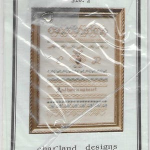 Patrón de punto de cruz + dije "Tokens From The Heart n.º 2" de Charland Designs