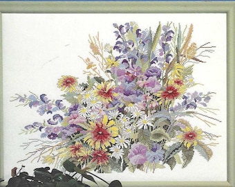 Ginger & Spice Liza's Bouquet Bloemen Kruissteekpatroon van Ginger Gouger