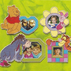 Sprzedaż Leisure Arts Pooh Fun Time Magnesy na plastikowe płótno Ulotka 1988 OOP
