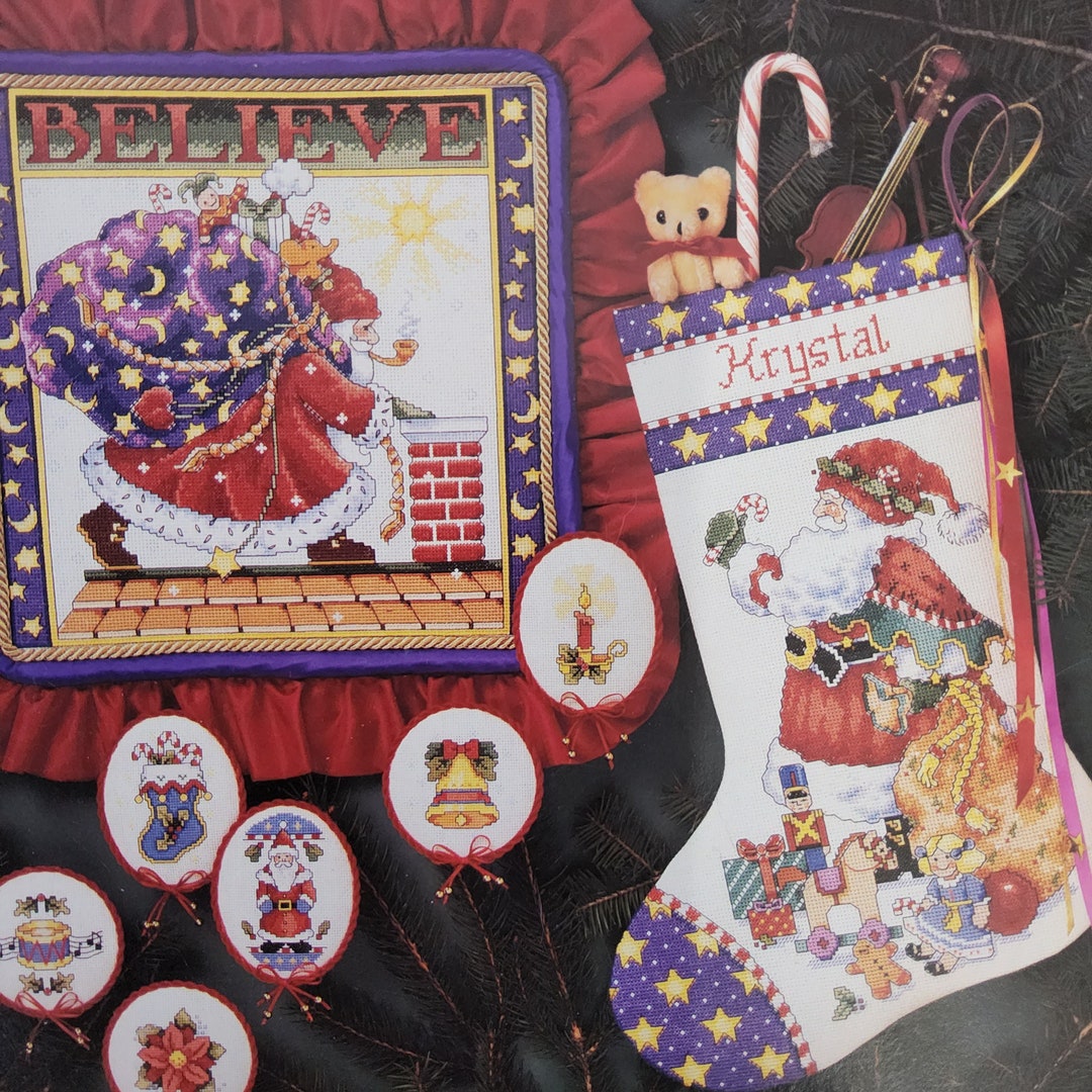 Dimensions Believe Christmas Stockings Cross Stitch Pattern by - Etsy