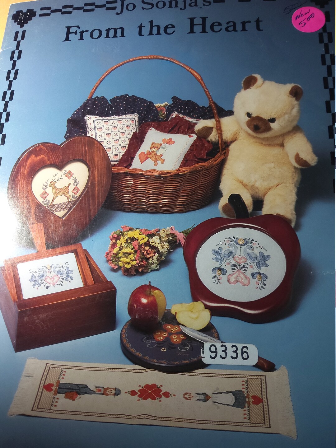 Jo Sonja's From the Heart by Jo Sonja Folk Art Cross Stitch Book OOP