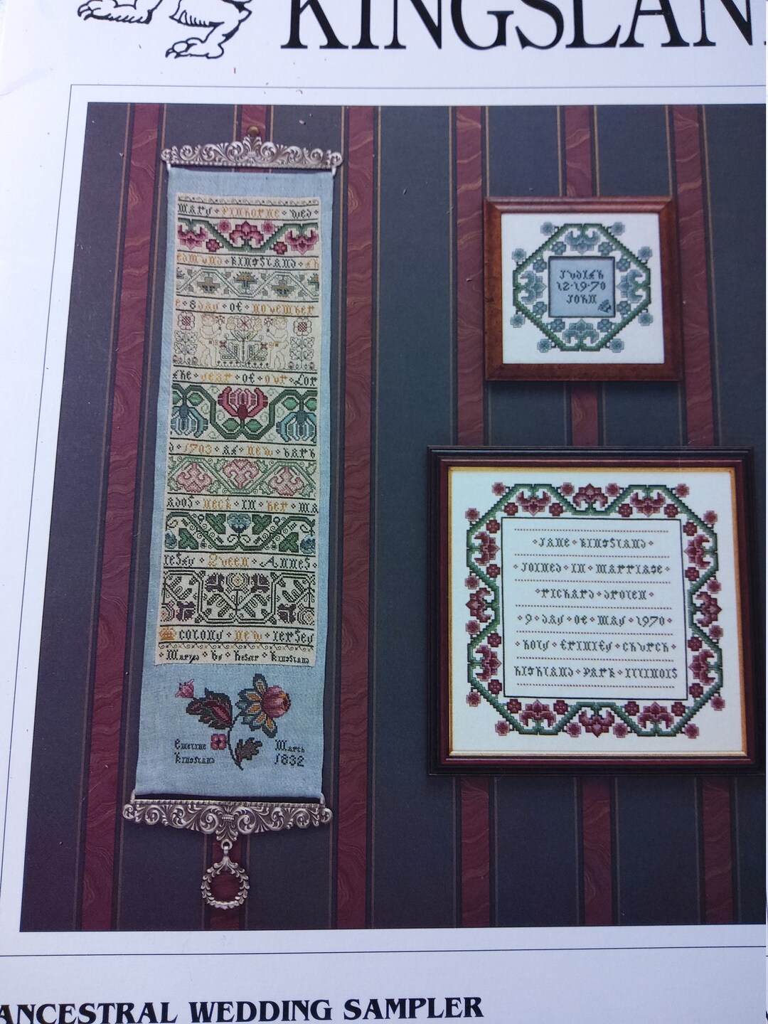 Kingsland Ancestral Wedding Sampler Cross Stitch Pattern OOP Etsy