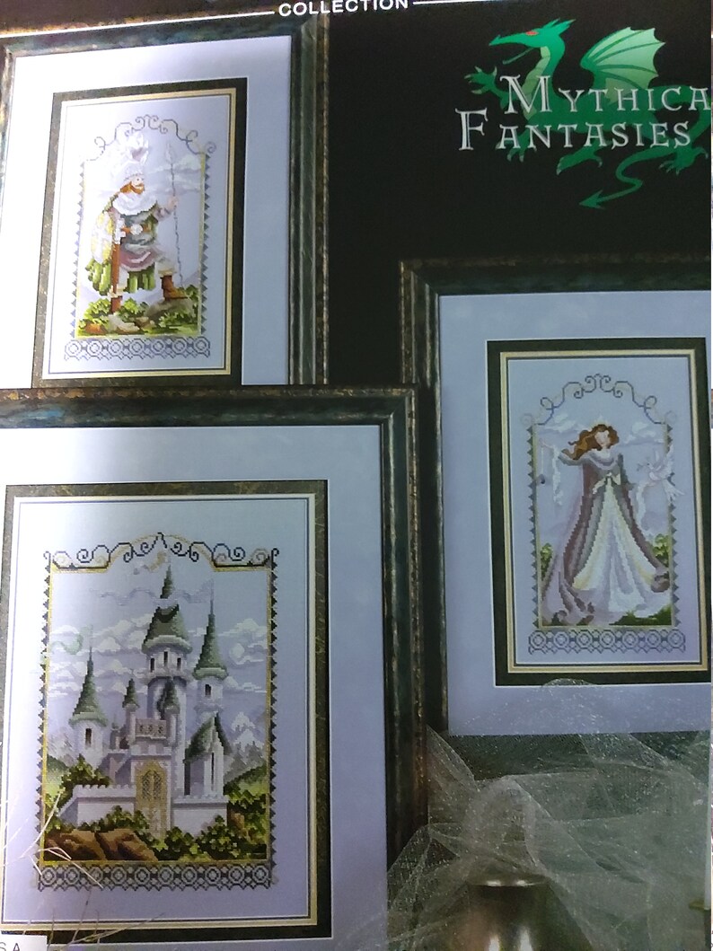 Wizards /& Faries Cross Stitch Book 292 Stoney Creek Mythical Fantasies Dragons