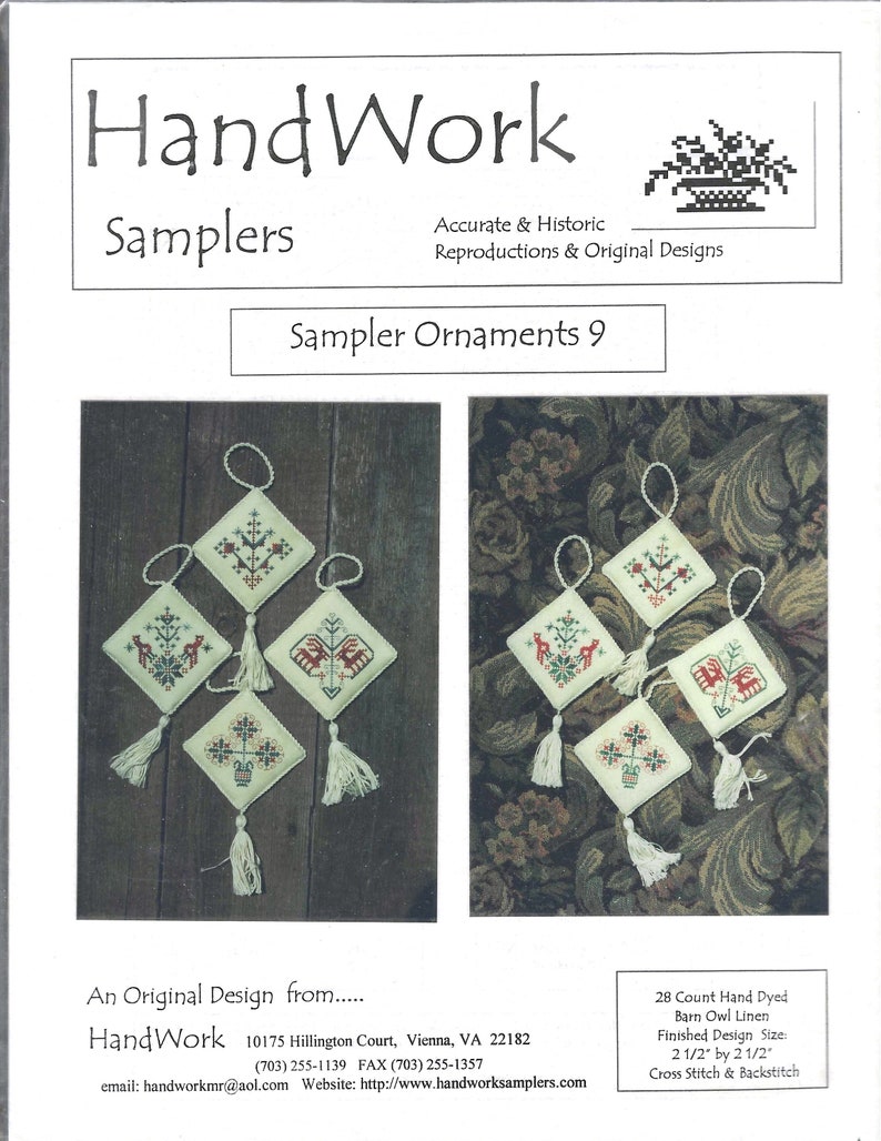 Sampler Ornaments #9 Cross Stitch Pattern by Hand Work Samplers - Etsy