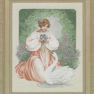 Lavender & Lace Lady Clair by Marilyn Leavitt-Imblum Cross Stitch Pattern Free Shipping