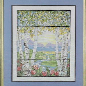 Kappie Originals Collectors Gallery Landschafts-Glasmalereifenster OOP