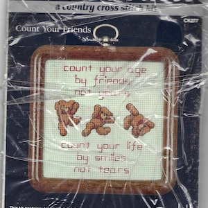Dale Burdett Designs Count Your Friends Teddybears Cross Stitch Kit