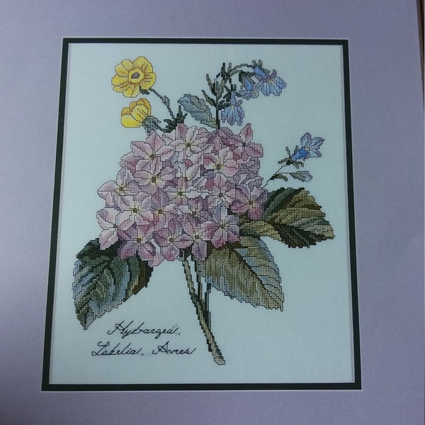 The Lilac Studio Un bouquet d'hortensias par Cindy Rice au point de croix POO Nouveau !
