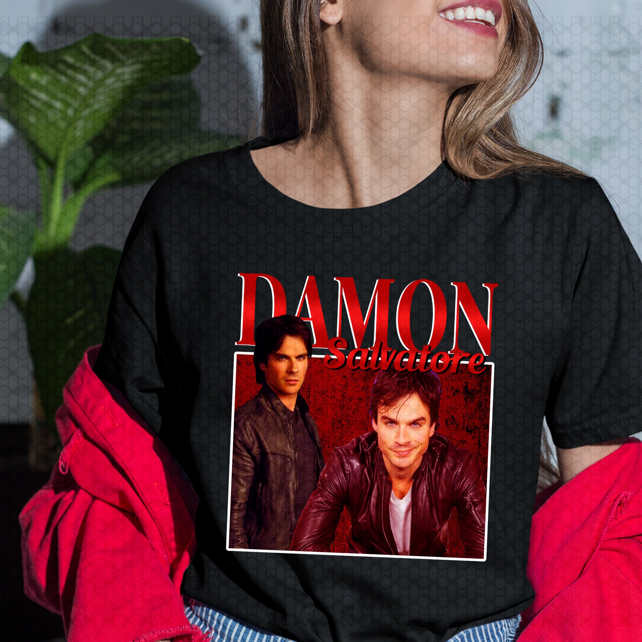Damon Salvatore Shirt Ian Somerhalder Gift For Fan Tee Etsy