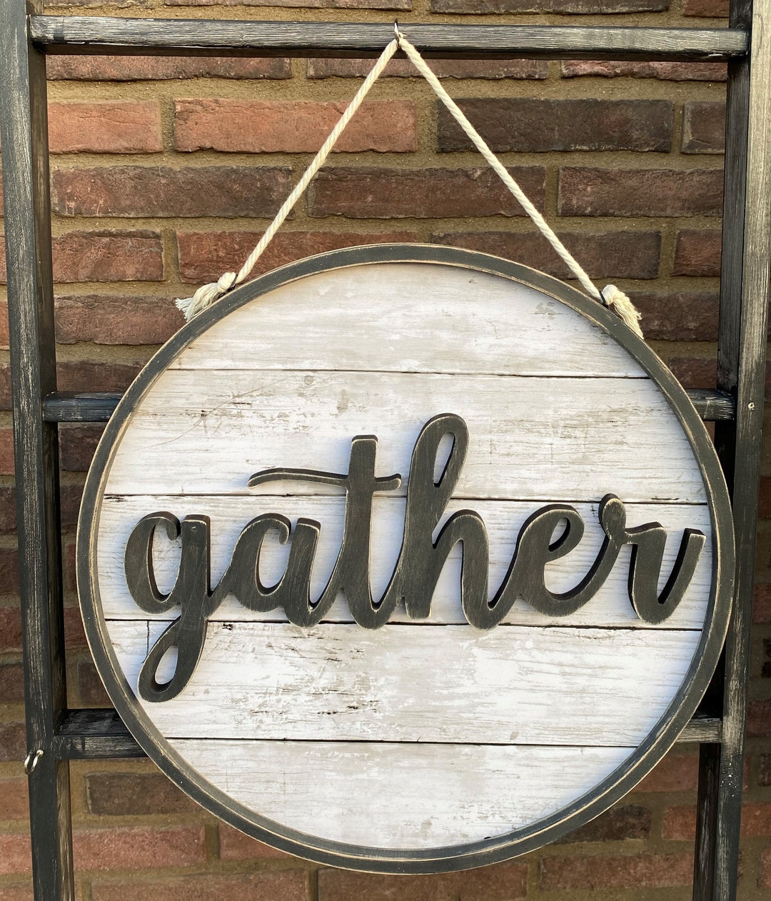 Farm House Wall Decor, Gather Sign, Kitchen Decor, Distressed Decor - Etsy