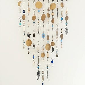 Sea Shell Wall Hanging, Boho Wall Decor, Coastal Home Decor, Porch Decoration, Boho Mobile Sun Catcher, Sea Shell Ornament, Wall Centerpiece