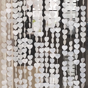 HEART Customized Boho Capiz Shells Doorway Curtain, Beaded Shells Curtain Doorway, Window Valance, Sea Shell Garland, Capiz Wall Curtain