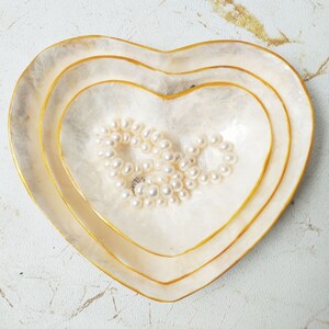 Set of 3 Capiz Shell Plates, White Trinket Dish, Capiz Shell Serving ...