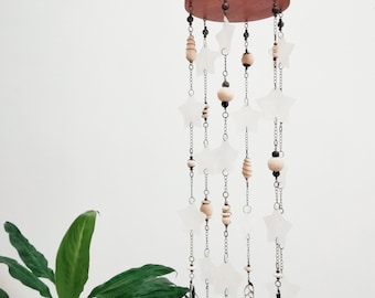 Capiz Shell Mobile, Capiz Shell Wind Chime, Boho Shell Windchime, Patio and Porches Boho Decoration, Yoga Chimes, Garden Wind Chime