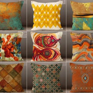 Ethnic Pillowcase, African Decor Pillow Cover, Decorative Cushion, Fish Throw Pillow Cover, Indoor & Outdoor Decoration, Boho Decor