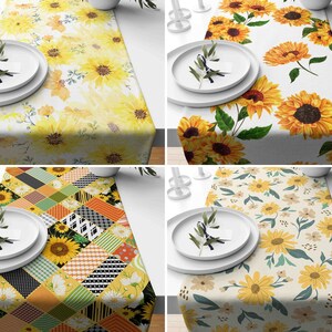 Sunflower Table Runner, Yellow Sunflower Table Runner, Vivid Color Table Runner, Summer Home Decor, Sunflower Kitchen Runner, Sunflower Deco