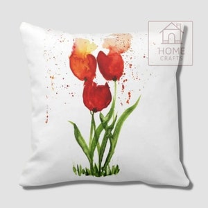 Pink Tulip Pillow Covers Floral Design Pillow Floral Cushion - Etsy