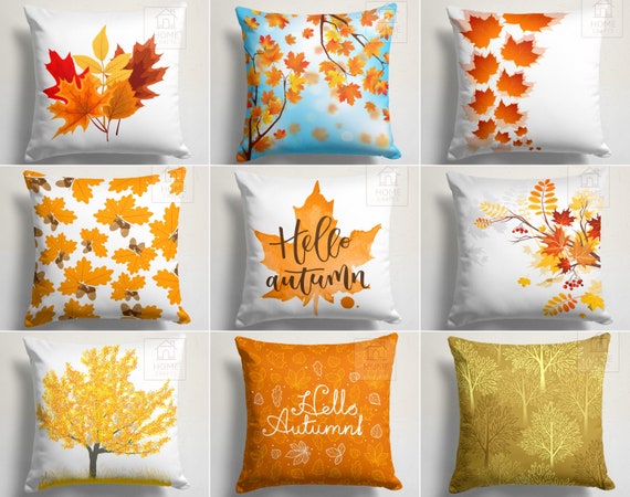 Autumn Leaves Pattern Pillows