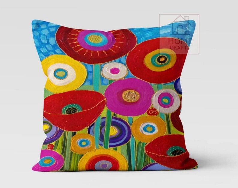 Stunning Colorful Floral Pillow Cases, Magical Pillow Cover, Summer Cushion Case, Decorative Pillow with Different Size Options, House Gifts Pattern #1