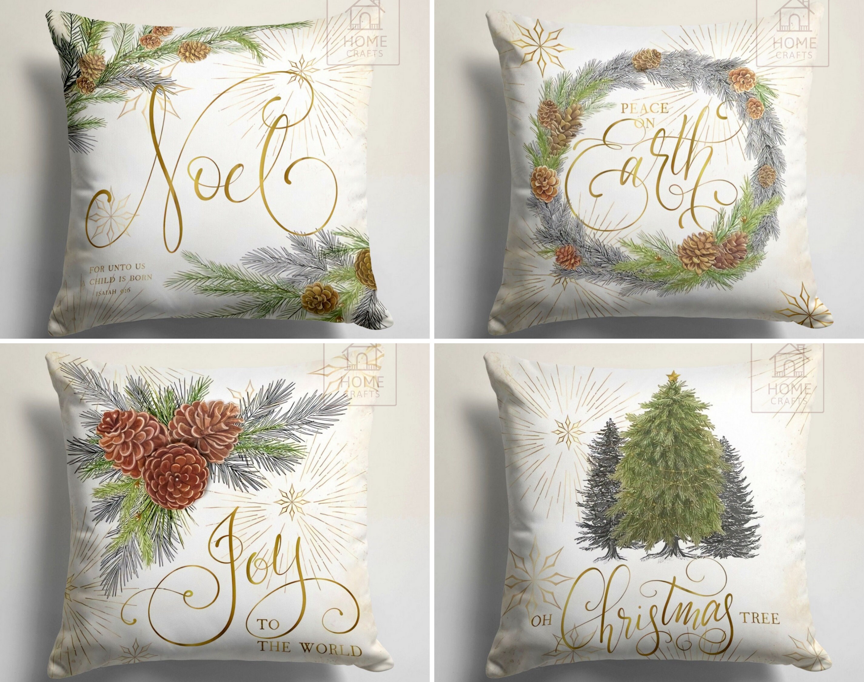 Christmas Pillow Covers Soft Canvas Christmas Winter Snowflake Style  Embroidery Throw Pillows Covers Bed Sofa Cushion Pillowcases for Kids  Bedding 1