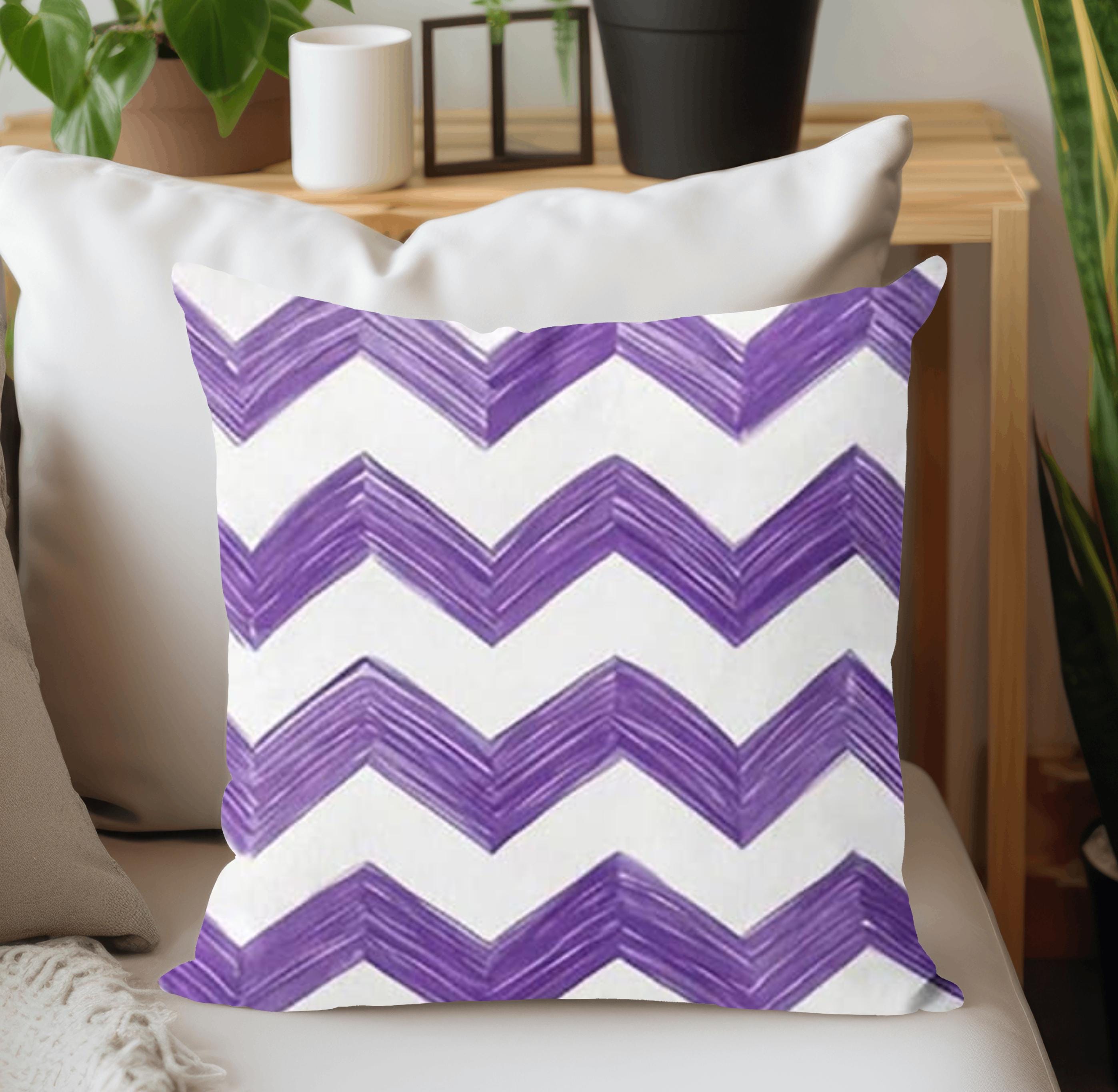 Zyadsinoudor In Love, federa per cuscino con ghirlanda floreale viola, con frase di famiglia, 40,6 x 40,6 cm, decorativa, per la casa, in cotone e