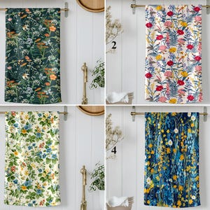 Wildblumen Geschirrtücher für Frühling & Sommer Boho Küchenhandtücher mit bunten Pflanzen