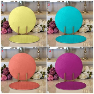 Solid Color Placemat, Wooden Dining Table Mat, Dining Service Tablemat, Round Dining Supla, Handmade Underplate, Solid Color Mats (Set of 2)