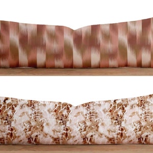 Funda de almohada larga de patrón abstracto, topper de almohada de refuerzo de tema abstracto, funda de cojín de banco moderno, funda de almohada larga lumbar de diseño Art Déco