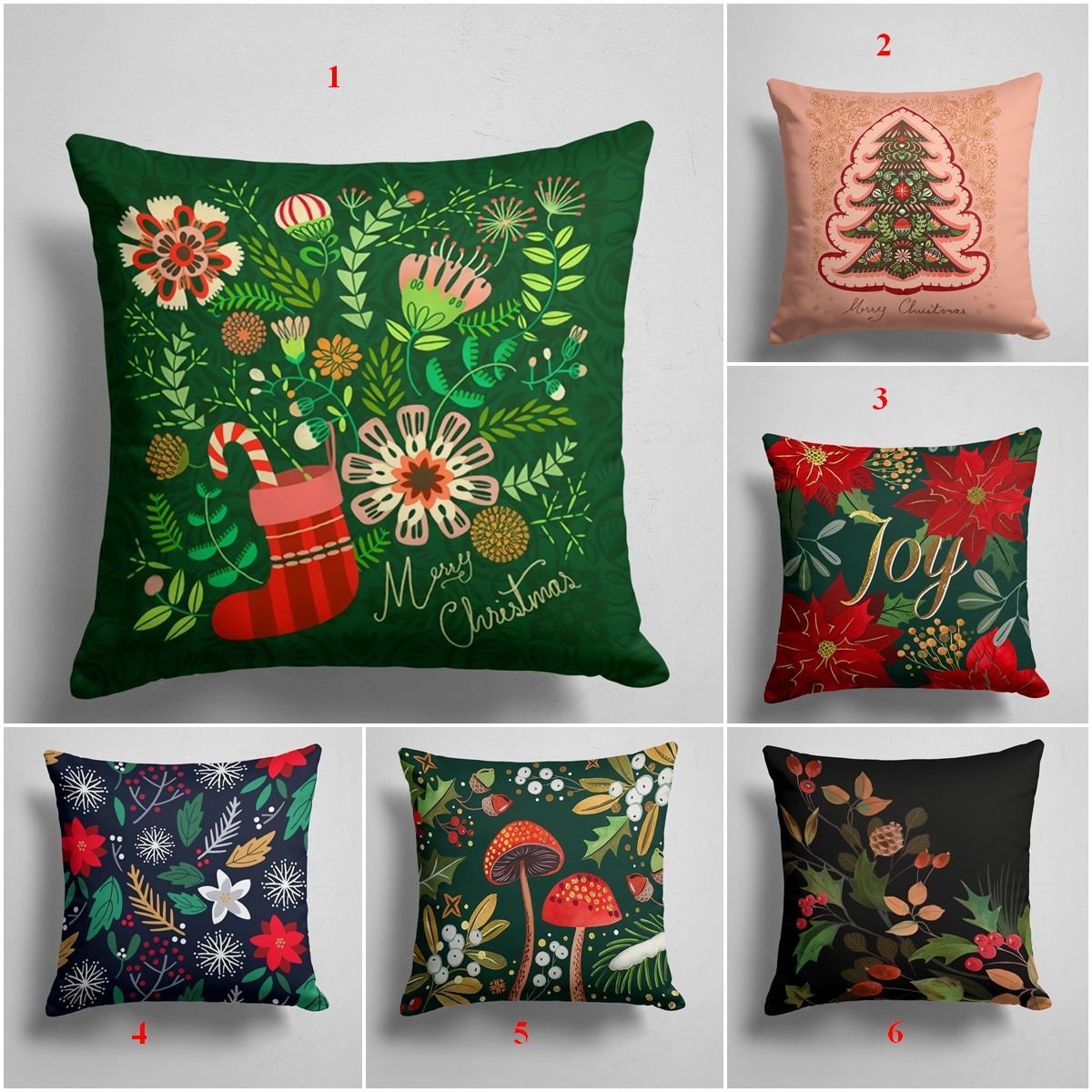 mushroom throw pillow