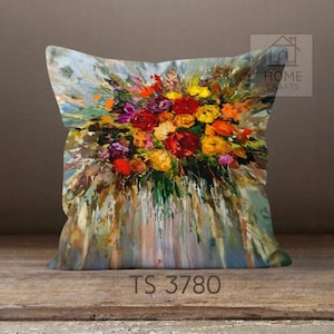 Stunning Colorful Floral Pillow Cases, Magical Pillow Covers, Summer Cushions, Decorative Pillow with Different Size Options, Home Fashions image 9