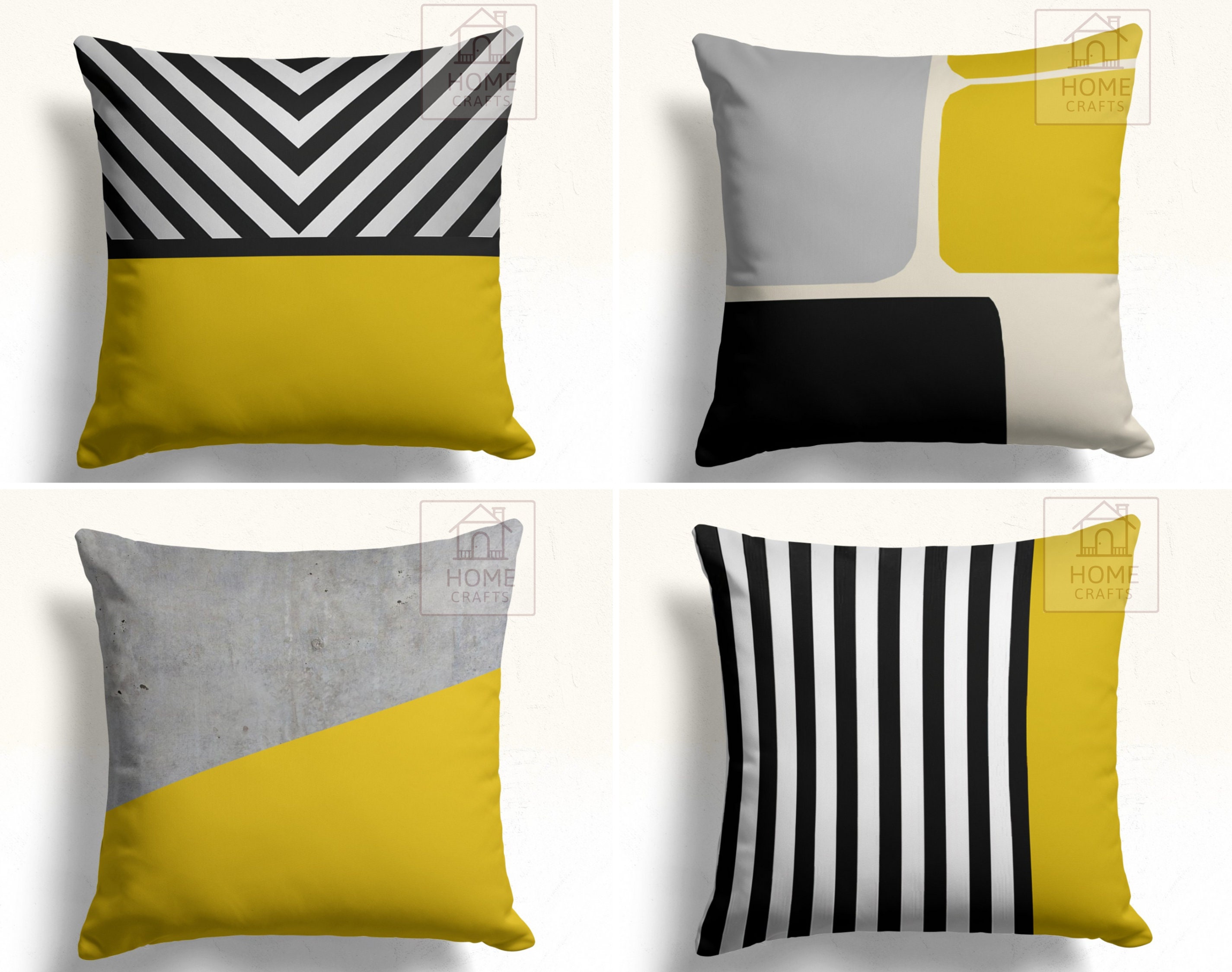 Foglie Copricuscino Giallo Senape 40x40cm - Atmosphera Créateur D'intérieur - Foto 11