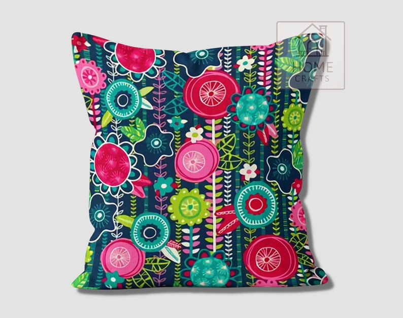 Magical Multicolored Flowers Pillow Shams, Colorful Pillow Cover, Motley Cushion Case, Stunning Pillow, Vibrant Bright Colorful Pillow Cases Pattern #4