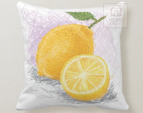 Lemons Sofa Pillow Cover Fresh Lemon Cushion Case Lime Outdoor