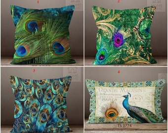 feather print throw pillows