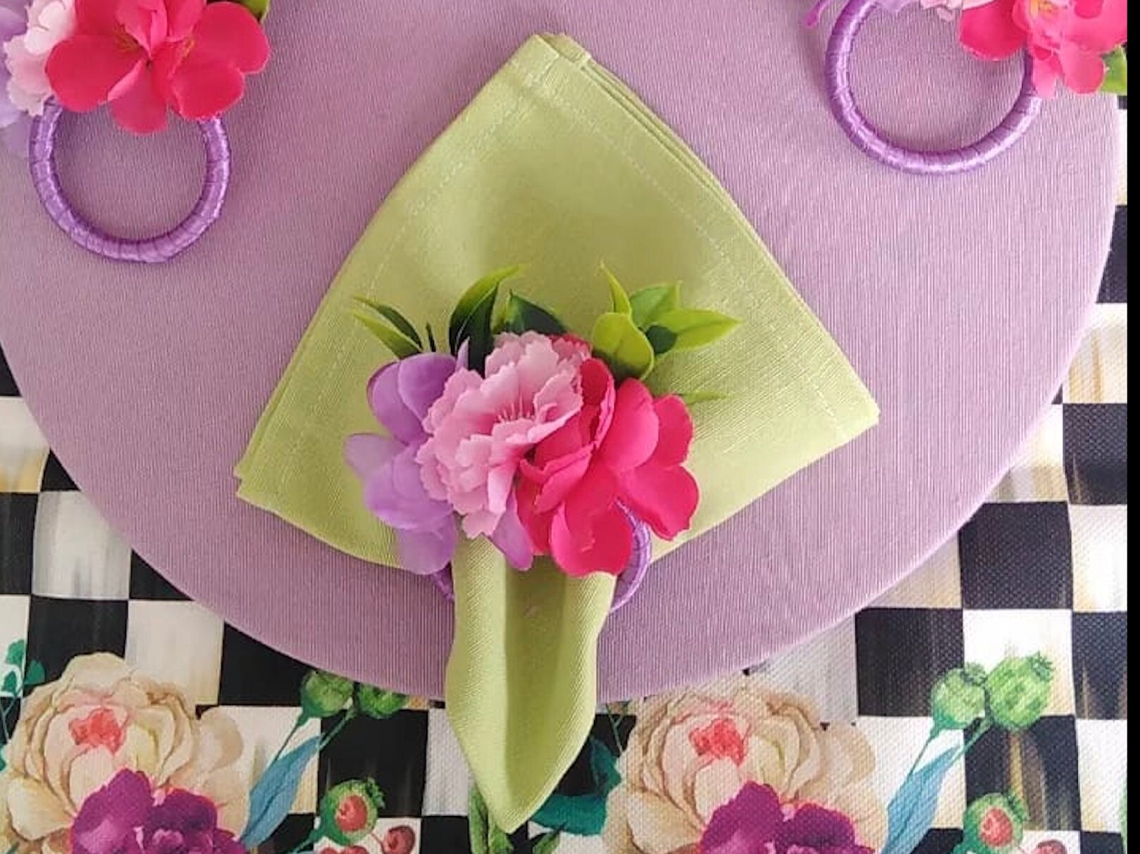 Sack Rope Napkin Rings Round Napkin Rings Wedding Napkin Rings Summer Napkin Ring Holder Floral Table Decor Tea Party
