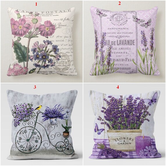 Lavender Pillow Covers Lavender Pillow Case Purple Throw Etsy
